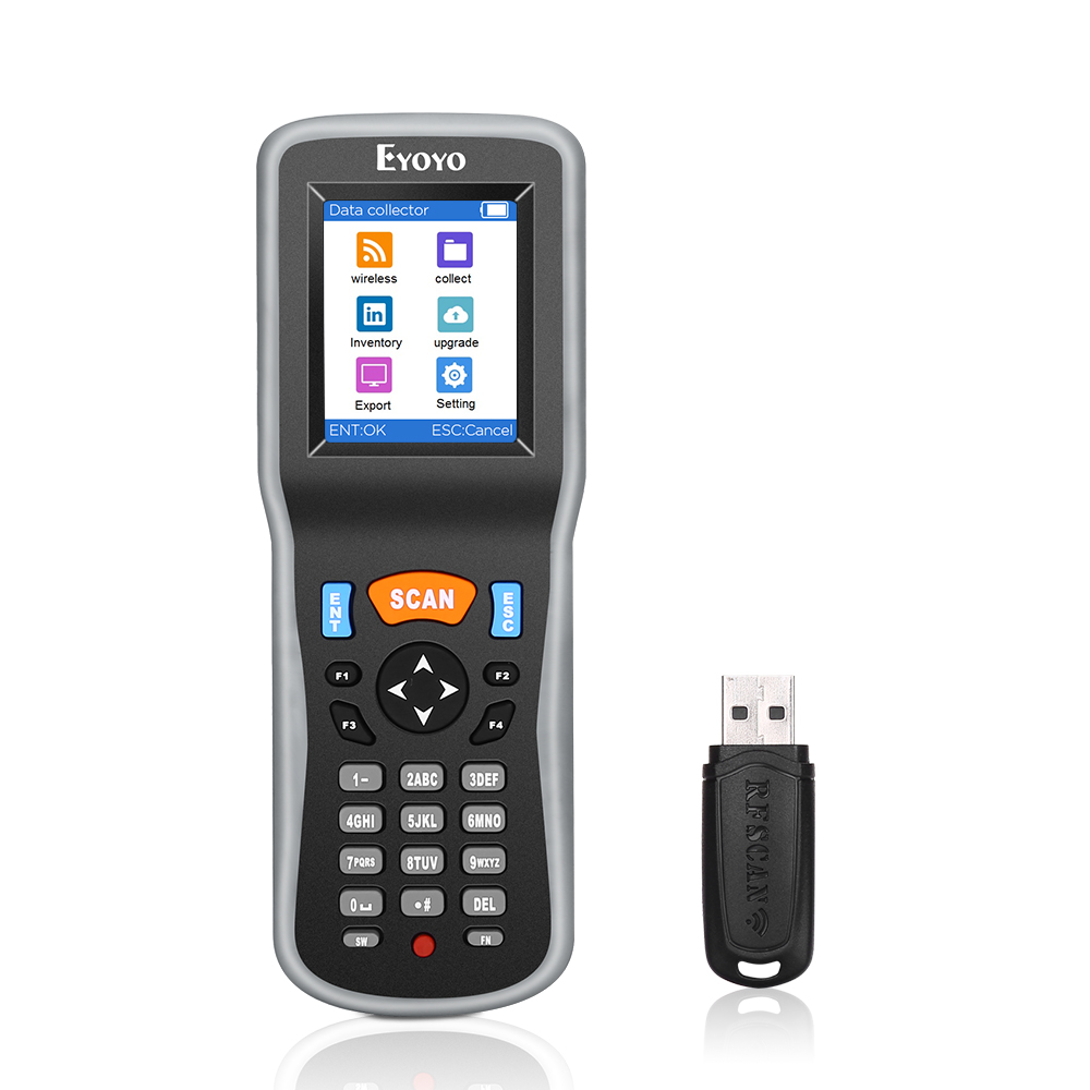 Barcode Scanner Wireless - Eyoyo pemindai kode batang nirkabel 1D,
