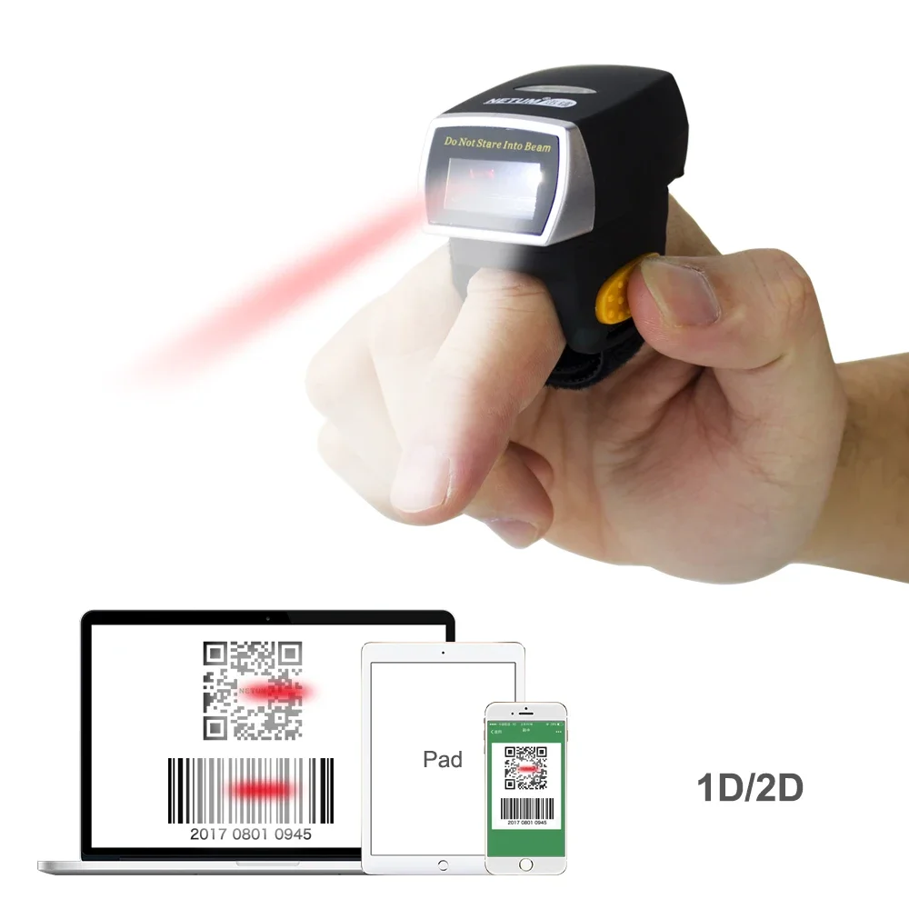 Barcode Scanner Wireless - Pemindai Kode Batang Mini Netum Baru,