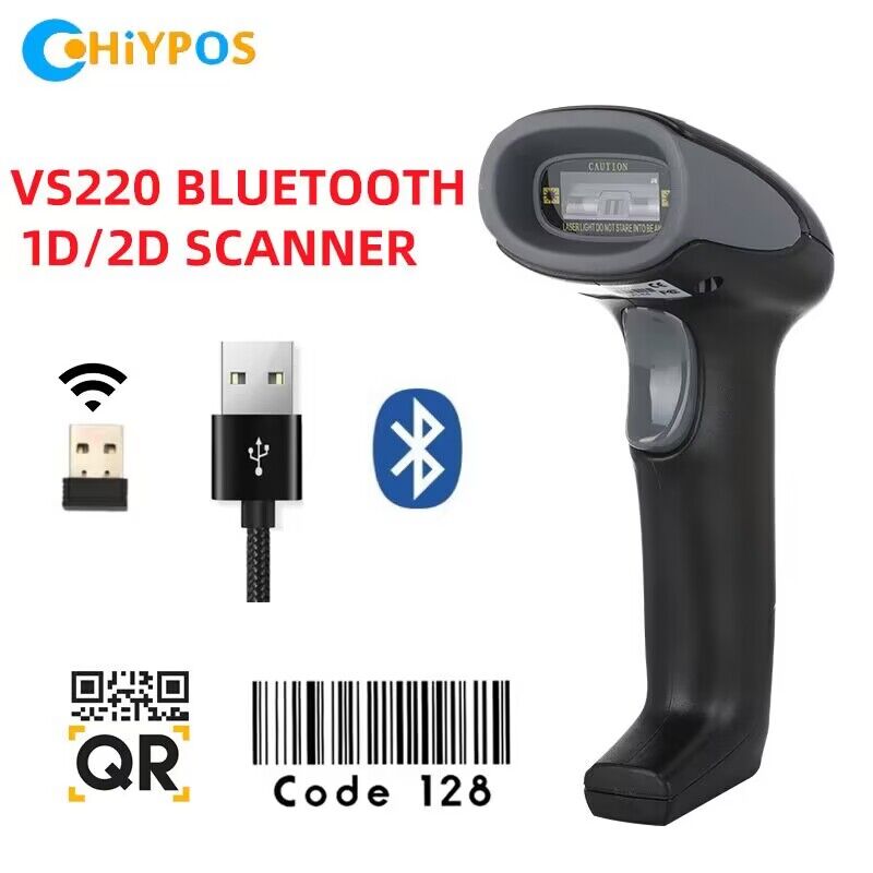 Barcode Scanner Wireless - Pemindai kode batang HQ kompatibel dengan