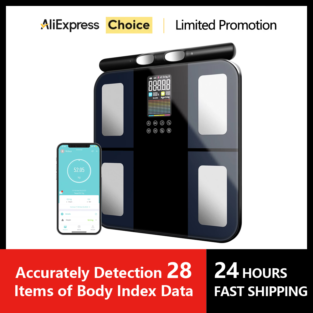 Body Fat Scale Smart - Timbangan Komposisi Tubuh Digital Pintar Bioimpedansi