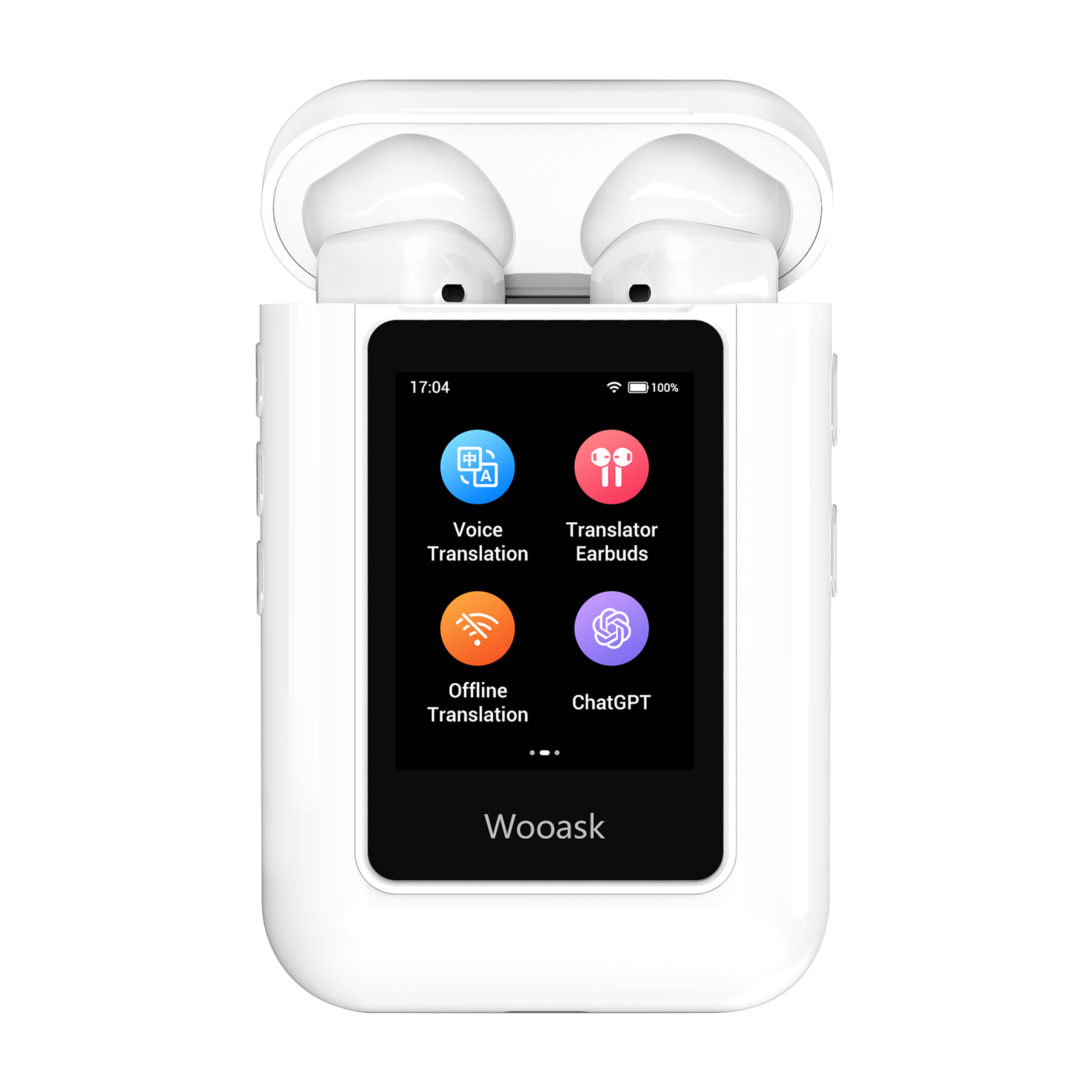 Portable Translator Device - Wooask [A8] penerjemah earbud, Chatgpt bertenaga