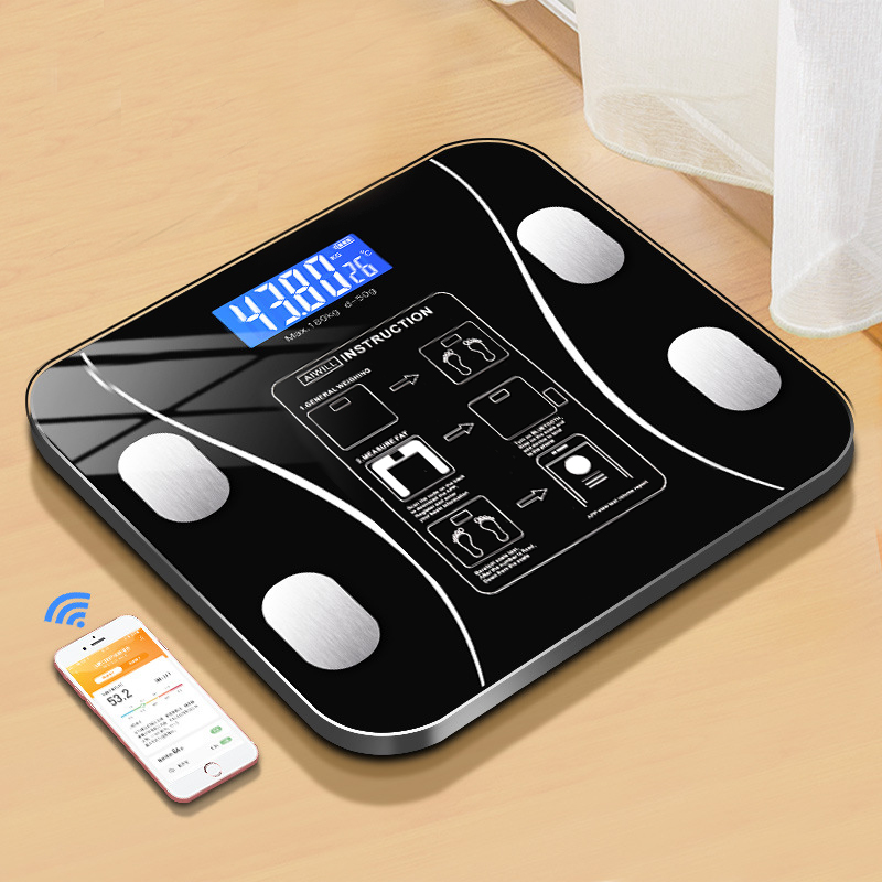 Body Fat Scale Smart - Timbangan Lemak Tubuh Digital Nirkabel Pintar,