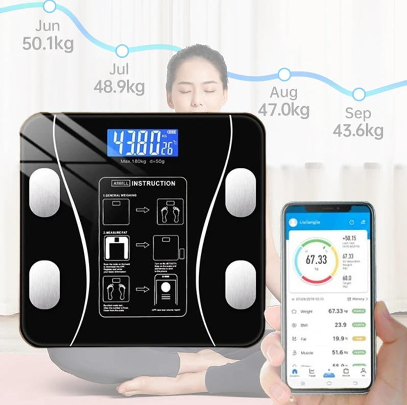 Body Fat Scale Smart - Timbangan Lemak Tubuh Presisi Cerdas USB