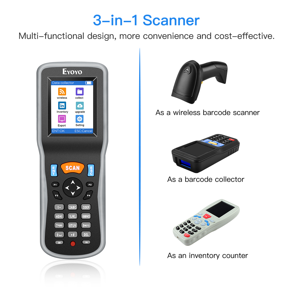Eyoyo pemindai kode batang nir - Barcode Scanner Wireless ulasan dan harga