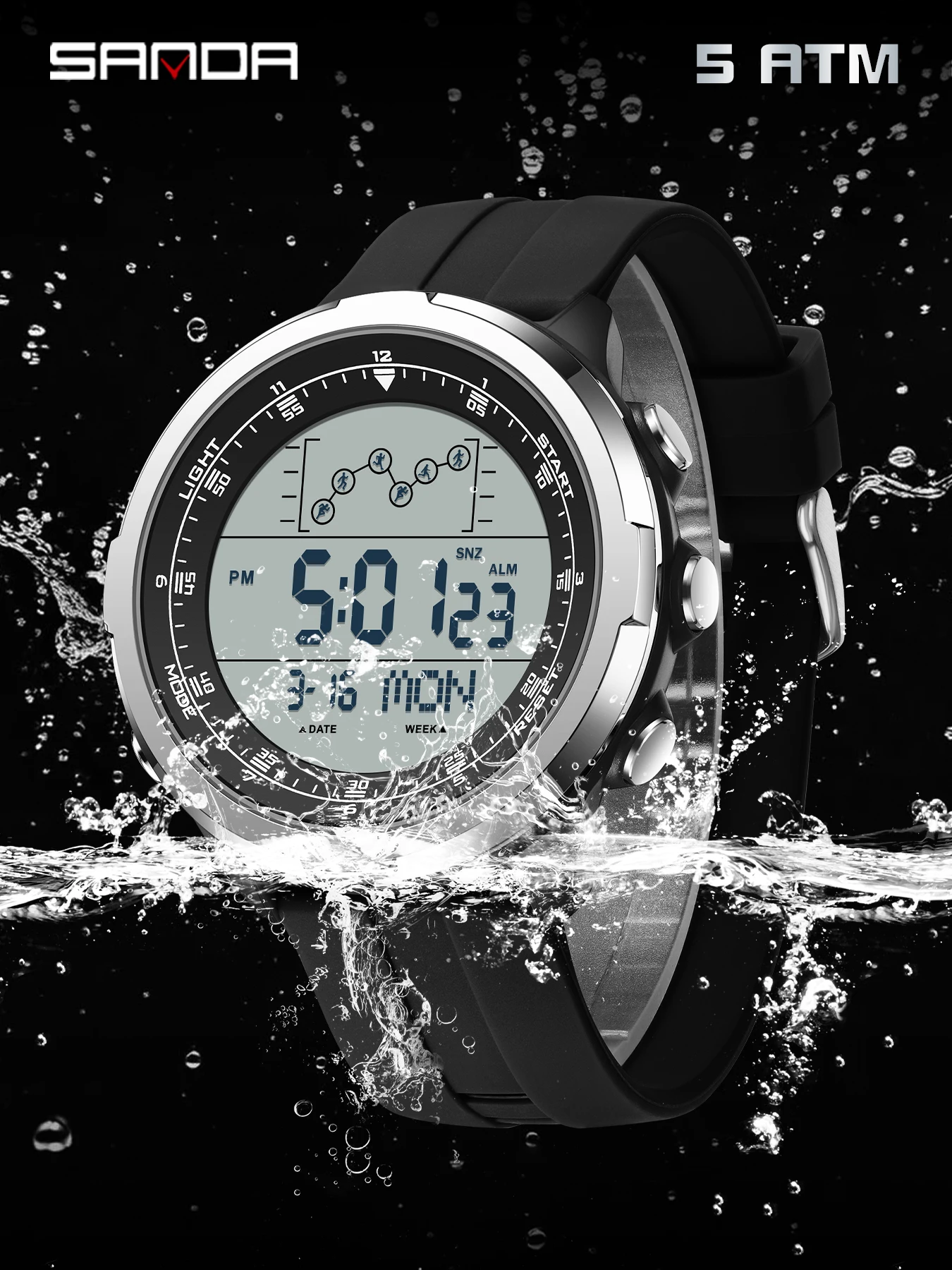 Jam Tangan Digital SANDA Pria  - Electronics Gadgets For Men ulasan dan harga