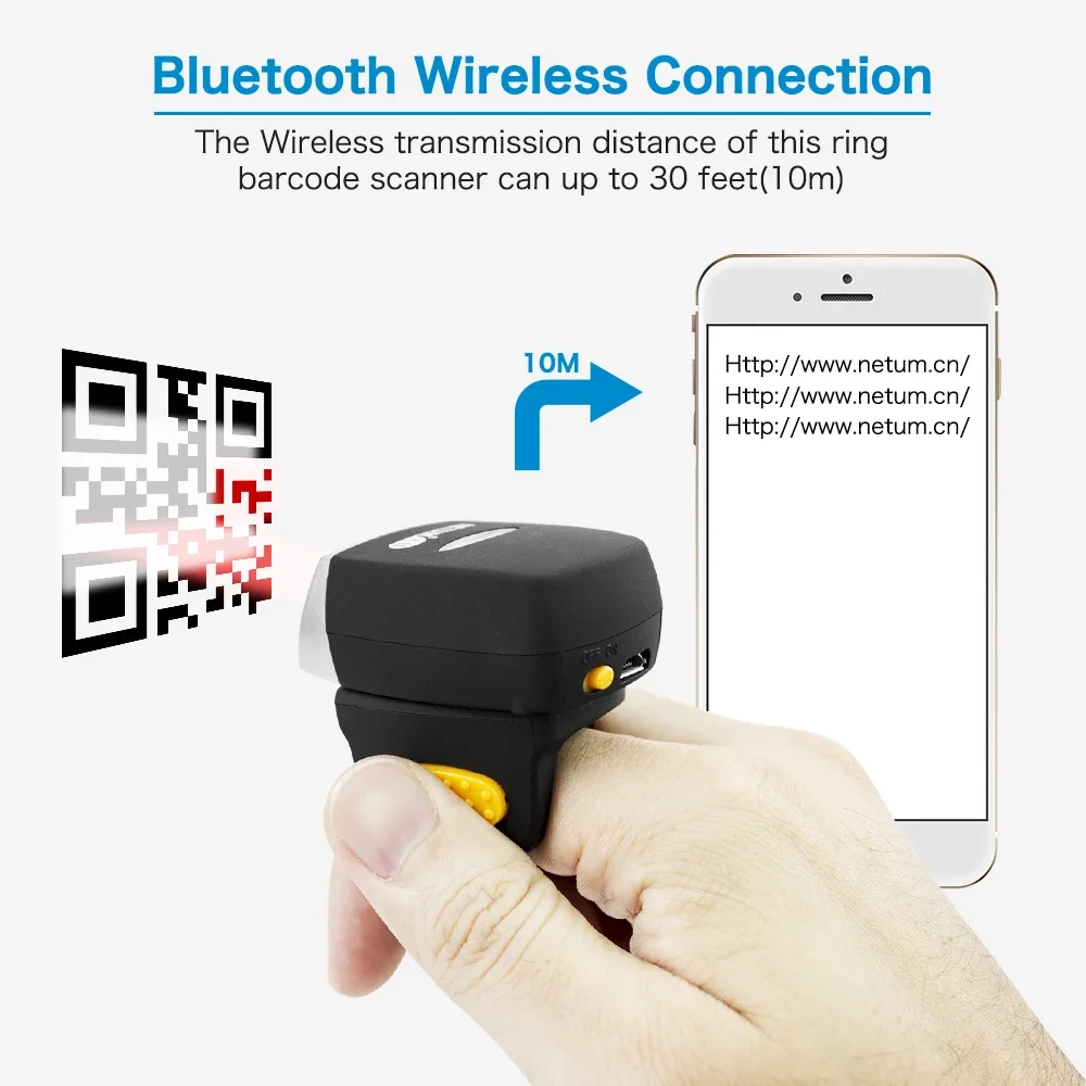 Pemindai Kode Batang Mini Netu - Barcode Scanner Wireless ulasan dan harga